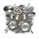 small tattoo for drummer  tattoo design idea