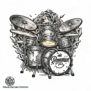 small tattoo for drummer  tattoo design idea