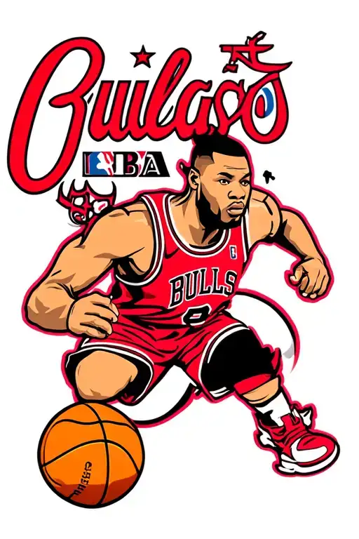 nba Chicago bulls tattoo design idea