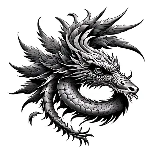 Quetzalcoatl tattoo design idea