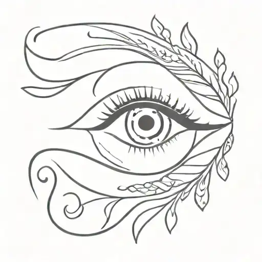 gypsy eye tattoo design idea