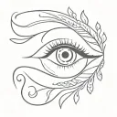 gypsy eye tattoo design idea