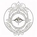 gypsy eye tattoo design idea