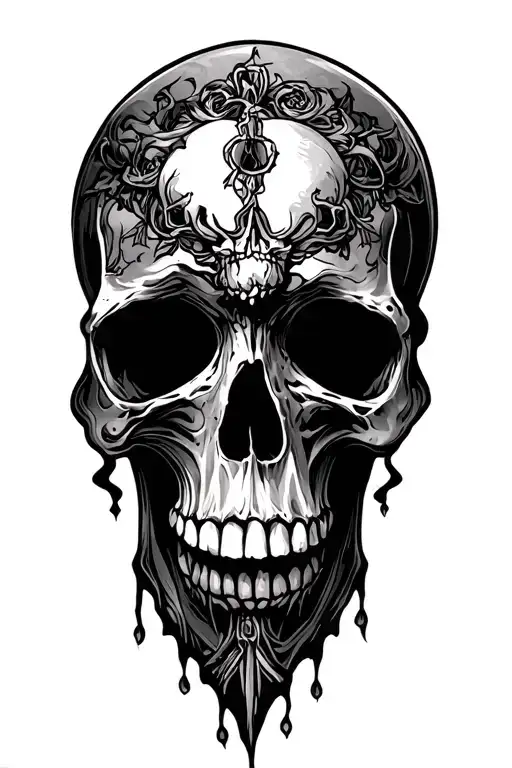 memento mori tattoo design idea