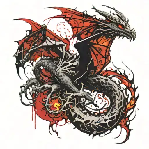 fantasy books dragons tattoo design idea