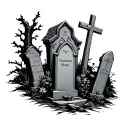 Graveyard tattoo design idea