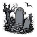 Graveyard tattoo design idea