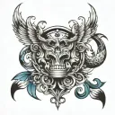 518 area code tattoo design idea