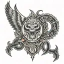 518 area code tattoo design idea