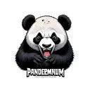 "Pandemonium" angry panda tattoo design idea