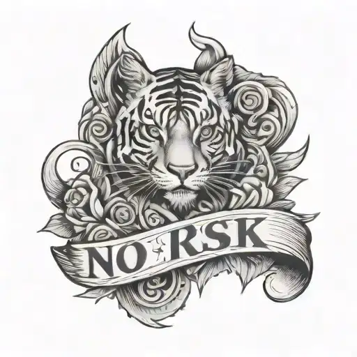 no risk no story tattoo design idea