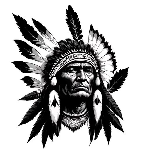 Blackfoot Indian tattoo design idea