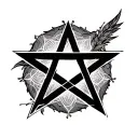 Hexagram tattoo design idea