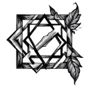 Hexagram tattoo design idea