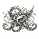 Spinal tattoo design idea