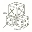 2004 Roman numerals on dice tattoo design idea
