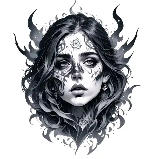 Dark Fantasy tattoo design idea