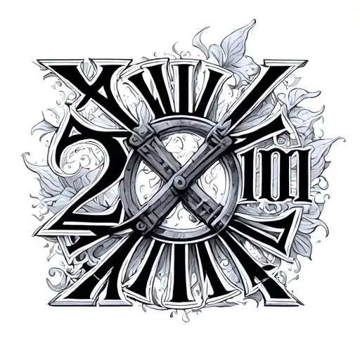 Roman Numerals 2007 tattoo design idea