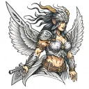 Valkyrie warrior tattoo design idea