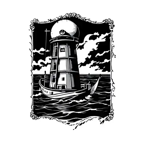 Marine beacon with an IFA board tattoo design idea