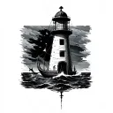 Marine beacon with an IFA board tattoo design idea