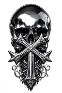 chrome hearts crosses anarchy tattoo design idea