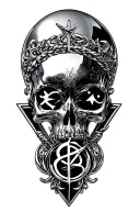 chrome hearts crosses anarchy tattoo design idea