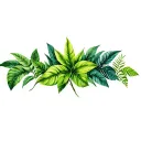 small rainforest plants  tattoo design idea