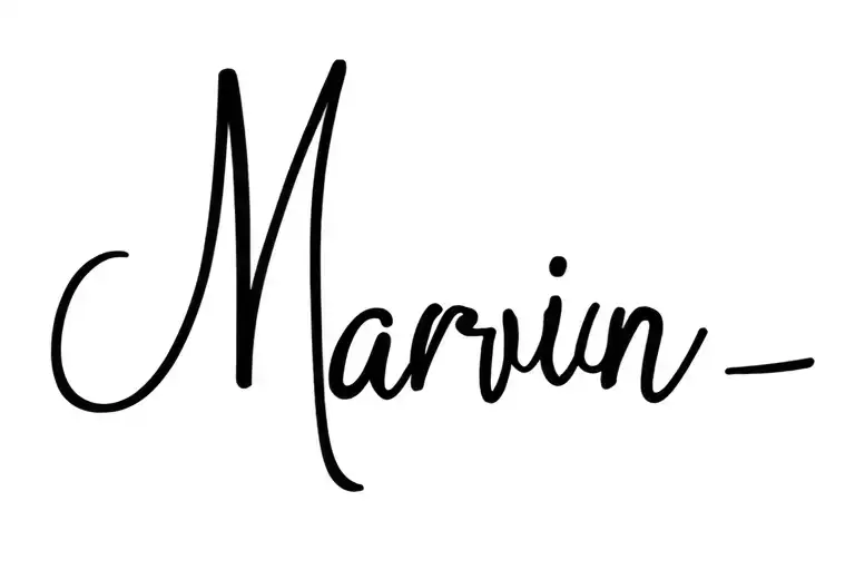 Marvin, der Name Design: Write tattoo design idea