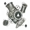 The gamble is thrown tattoo design idea