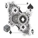 The gamble is thrown tattoo design idea