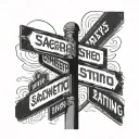 Street sign with sacramento tattoo design idea