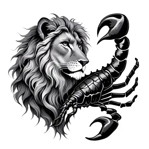 Leo And Scorpio tattoo design idea