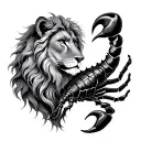 Leo And Scorpio tattoo design idea