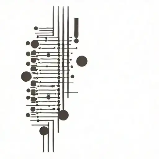 morse code vertically in spine tattoo tattoo design idea