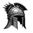 gladiator helmet tattoo design idea