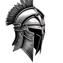 gladiator helmet tattoo design idea