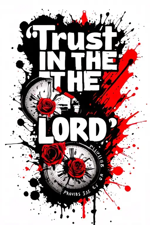 "Trust in the Lord" Bible verse Proverbs 3:5 6 tattoo design idea