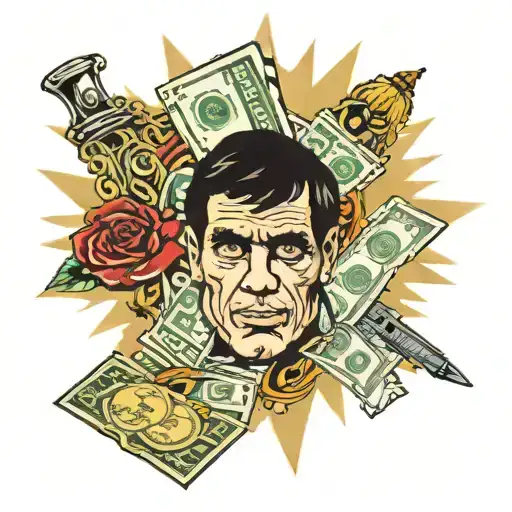 scarface money power tattoo design idea