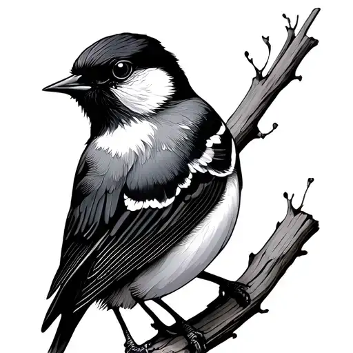 Willy Wagtail tattoo design idea