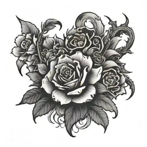 love, vanessa, chines signs tattoo design idea