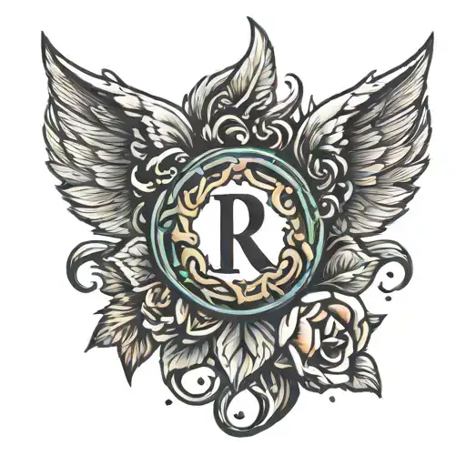 remembrance tattoo with the initials tattoo design idea