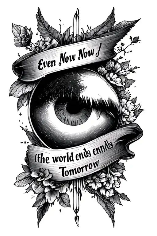 Now - Even if the world ends tomorrow - tattoo design idea