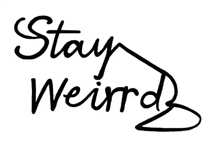 Stay Weird tattoo design idea
