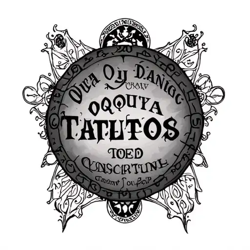 Ouija board design tattoo design idea