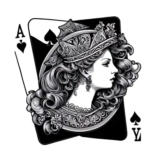 sky bri bbc queen of spades tattoo design idea