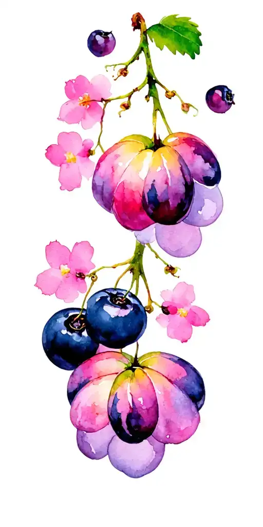 huckleberries tattoo design idea