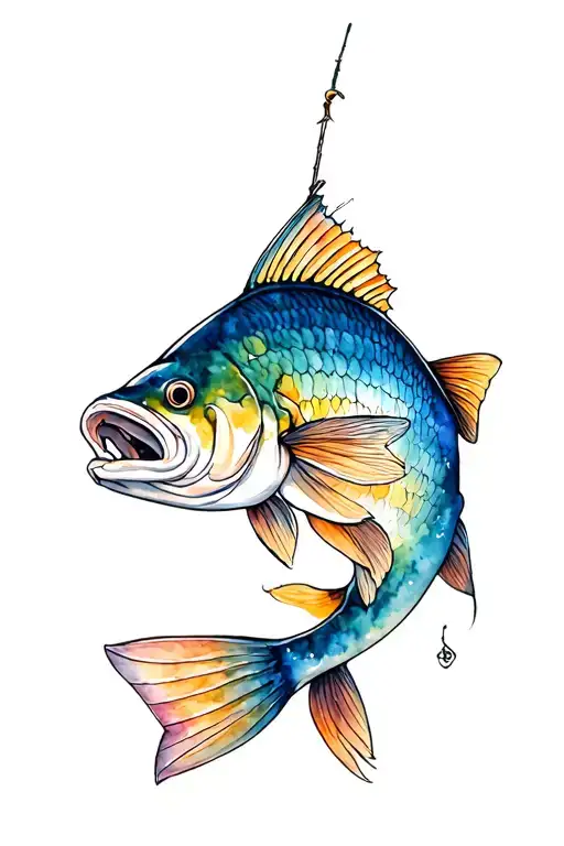 gemini Hunter fisherman tattoo design idea