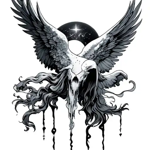 rebellion in heaven tattoo design idea