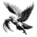 rebellion in heaven tattoo design idea